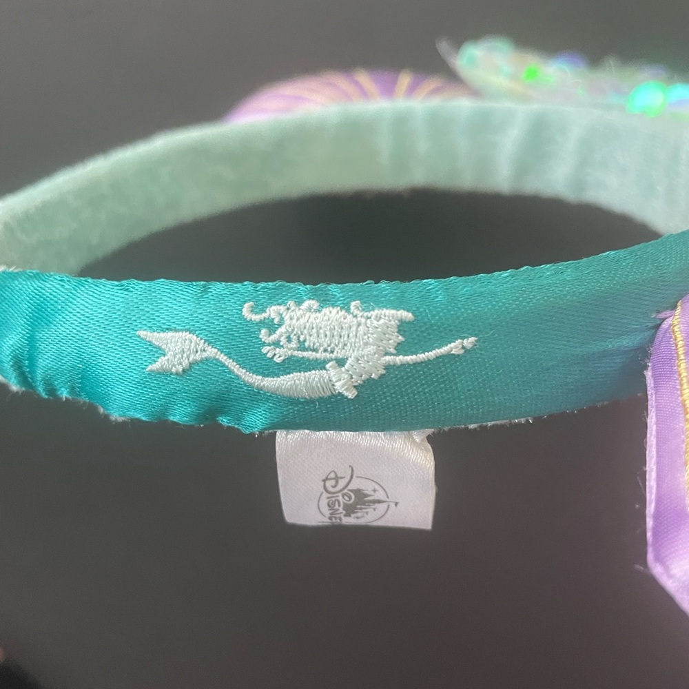 Rare Disney Japan Mermaid Shell Headband - Purple and Green - Picture 5 of 6
